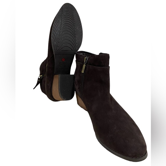Blondo Isaac Brown Suede Waterproof Side Zip Ankle Boots Size 8 - Picture 11 of 15